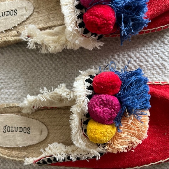 Soludos Coco Pompom Slide On Mule Size 10 - Picture 5 of 7